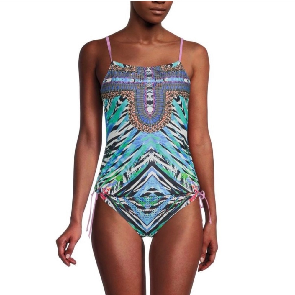 La Moda Trend Abstract Swimsuit Top NWT